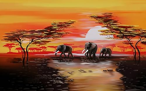 HfmQuisutron Jigsaw Puzzle 1000 Stück Afrikanische Sonnenuntergänge Landschaft Poster Holzpuzzle Für Holz Erwachsene Spielzeug Dekompression Spiel Ka143Qp