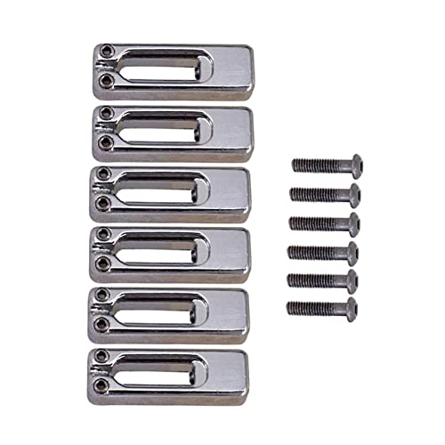 6 Stück Tremolo Bridge Sättel Für E- Gitarre Ersatzteile Tune-o-matic Steg (Color : Silver)