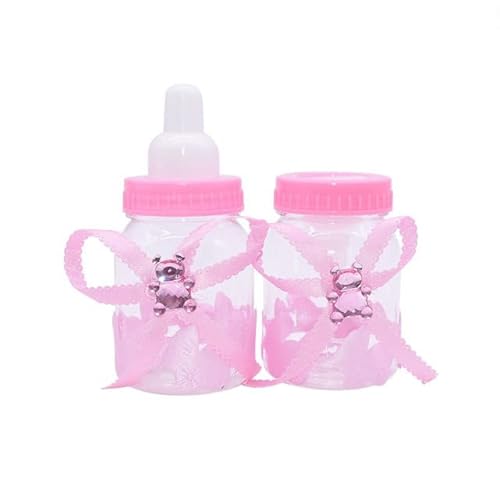 12 stücke Mini Babyflaschen Mädchen Junge Baby Shower Favor Boxen Paket Taufe Taufe Party Supplies Pralinen Geschenktüten-S02,12pcs