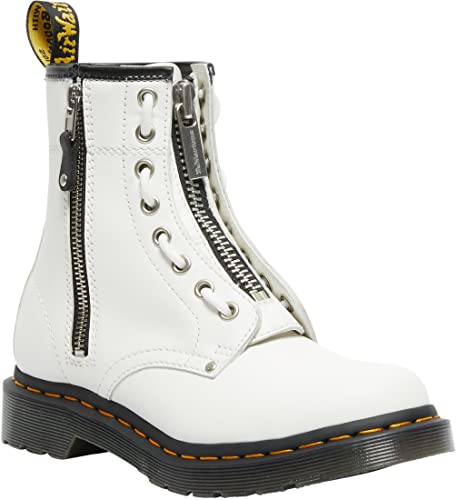 Dr. Martens Damen 1460 Twin Zip Fashion Boot, Wei er Sendal, 8