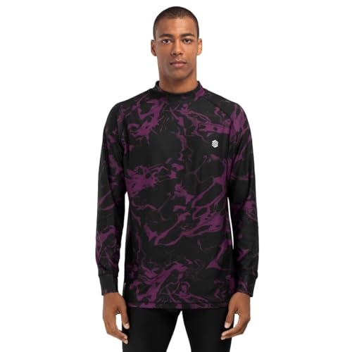 SIROKO - Thermo Shirt für Schnee Slush Grape - M - Schwarz/Traube