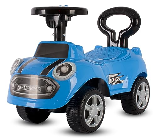 Rutschauto ab 1 Jahr, Lauflernwagen, Rutschauto Indoor, Rutschauto mit Klängen (Blau)