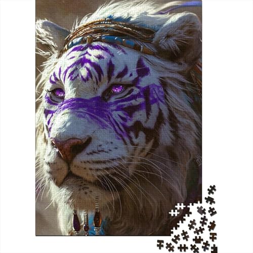 Art Tigers Holzpuzzle Puzzles für Erwachsene und Teenager, Erwachsenenpuzzle 1000 Teile, Holzpuzzle für Erwachsene und Teenager (Größe: 75x50cm)