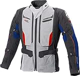 Büse Agadir Motorrad Textiljacke (Light Grey/Blue,52)