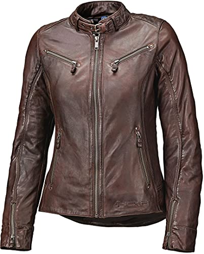 Held Motorradjacke mit Protektoren Motorrad Jacke Sabira Damen Lederjacke braun 36, Chopper/Cruiser, Ganzjährig