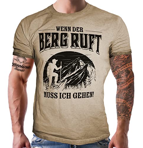 Bergsteiger T-Shirt im Vintage Retro Used Look: Wenn der Berg Ruft…