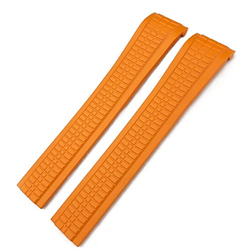 NEYENS 21 mm Fluorkautschuk-Uhrenarmband für Patek Aquanaut Philippe Armband 5164A 5167A Schwarz Blau Orange Weichgummi Gebogene Enden, Whitout Buckle, Achat