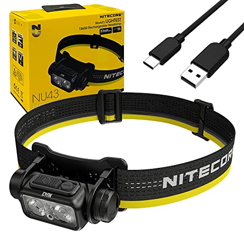 Nitecore NU43 Leichte, wiederaufladbare Stirnlampe, 1400 Lumen