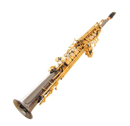 Bb Tune Sopransaxophon Messing Schwarz Nickel Lack Professionelles Sopransaxophon Musikinstrument Mit Zubehör