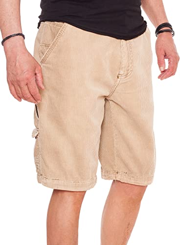 JET LAG Herren Cord Shorts, Farbe:Light Gold, Größe:W31