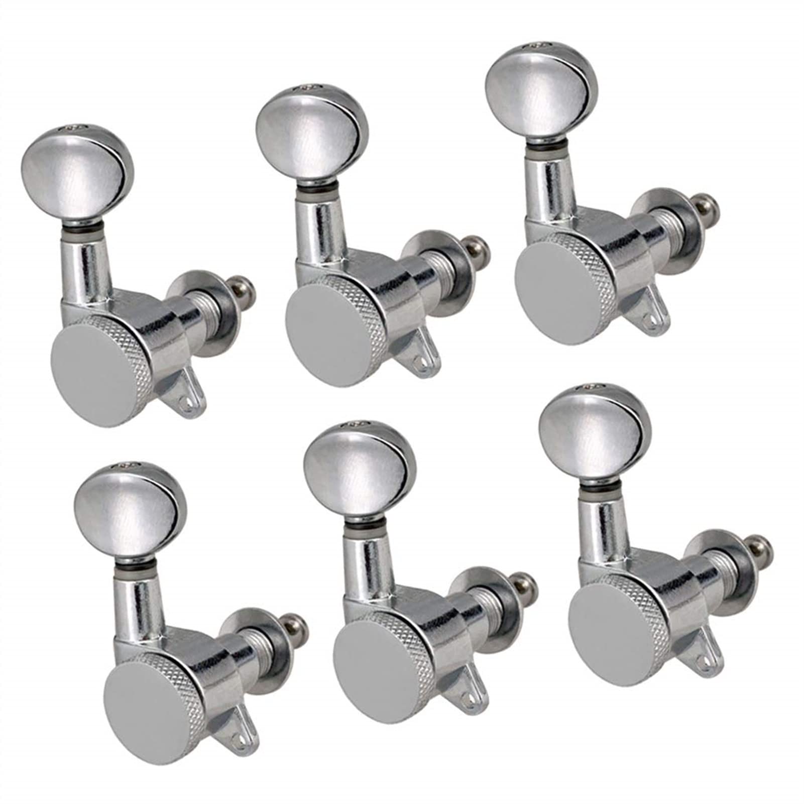 ALFAAL 6 Stücke Rechte Hand Sperren Gitarre Tuner Tuning Pegs Maschinenköpfe Für E-Gitarren-Chrom