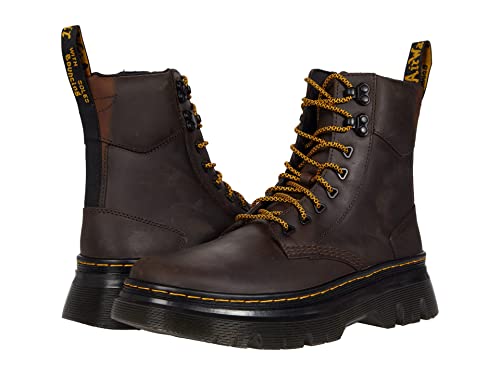 Dr. Martens 8 Tie Boot Springerstiefel, Dark Brown Crazy Horse, 42 EU