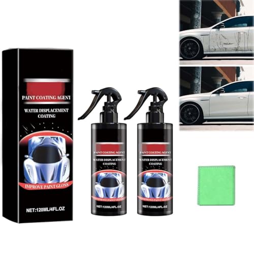 YunYou 2024 New Car Polish,Car Scratch Remover,Car Polish Car Body Scratch Remover,Auto Body Micron Polish Removes Scuffs and Scratch,Quick Coat Car Wax Polish Spray for Cars 120ml (2pcs)