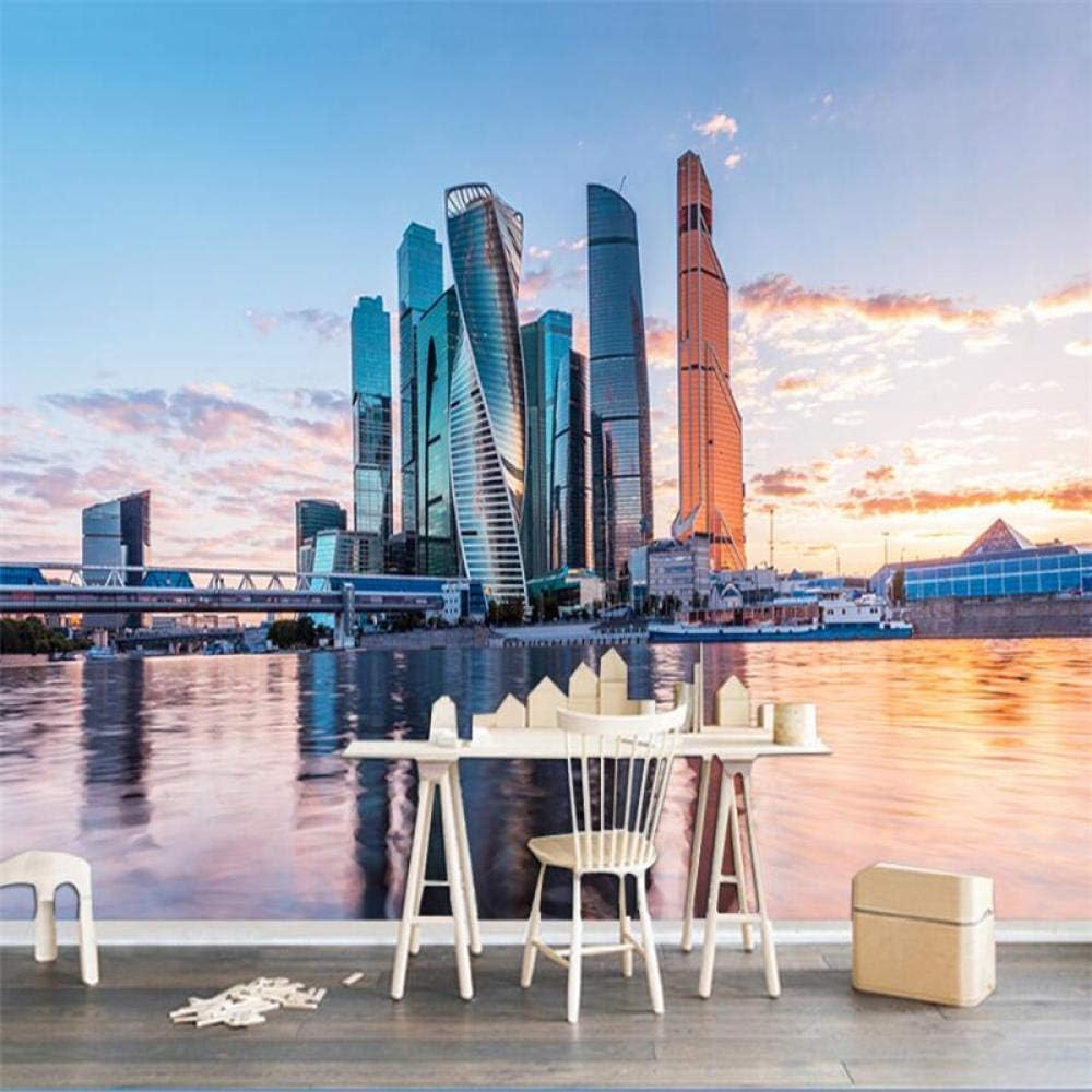 Stadtbild Hafen 3D Tapete Poster Restaurant Schlafzimmer Wohnzimmer Sofa TV Dekorative Wand-150cm×105cm