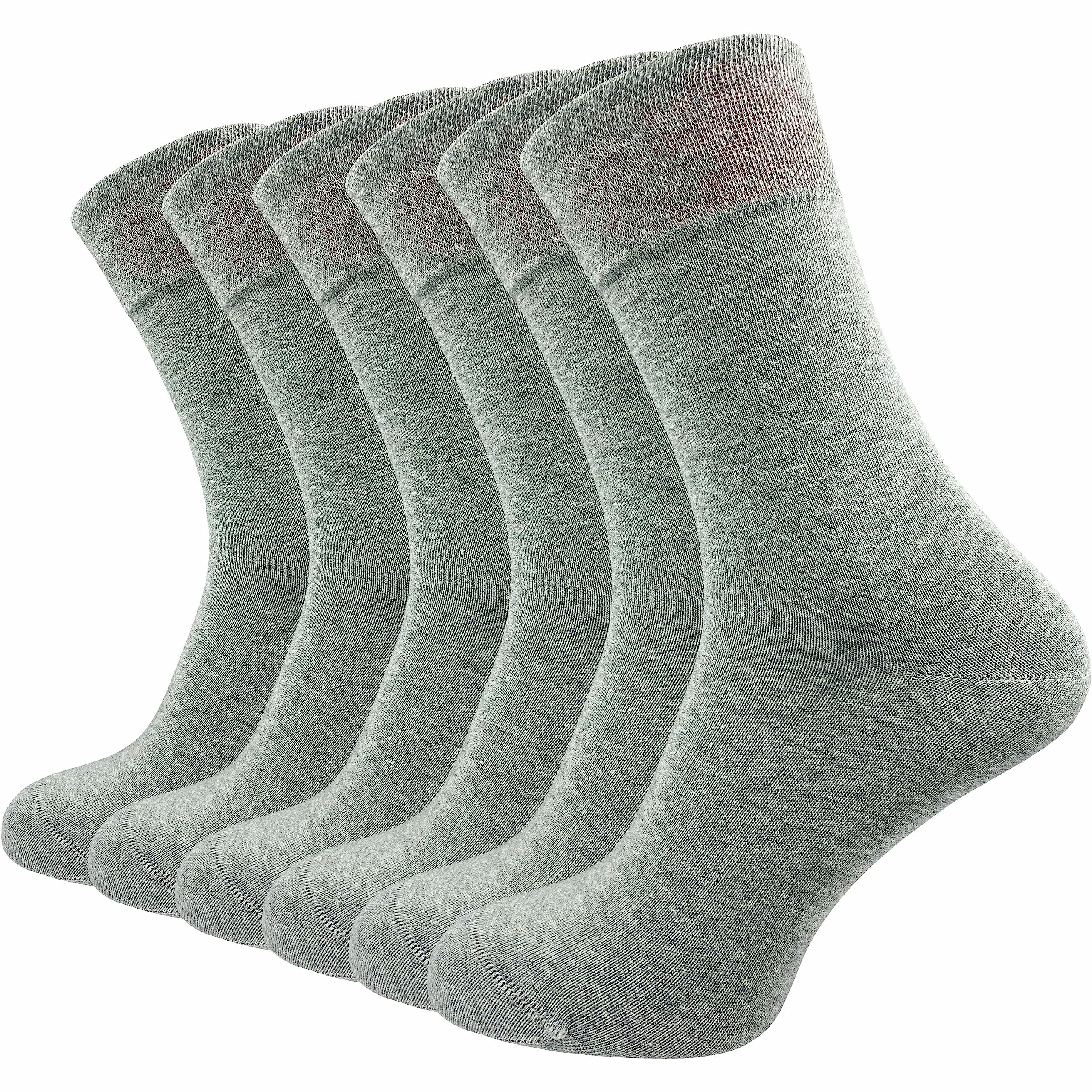 GAWILO Premium-Socken für Herren (6 Paar) | Ohne drückende Naht |extra weich | gekämmte Baumwolle | Business & Freizeit (43-46, hellgrau)