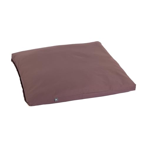 Bodhi Meditationsmatte ZABUTON | ECO Serie | Klassische Yoga Matte mit abnehmbarem Bezug aus 100% Bio-Baumwolle | Meditationsunterlage mit Reißverschluss | 80 x 80 x 7 cm | Dusty Purple