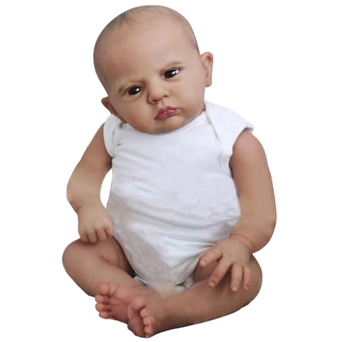 Aurgiarme 60 cm Große Rebirth Babypuppe Intimer Begleiter Für Kleinkinder Beliebte Handwaschbare Realistische Mit Beweglichen Armen Und Beinen Handgefertigte