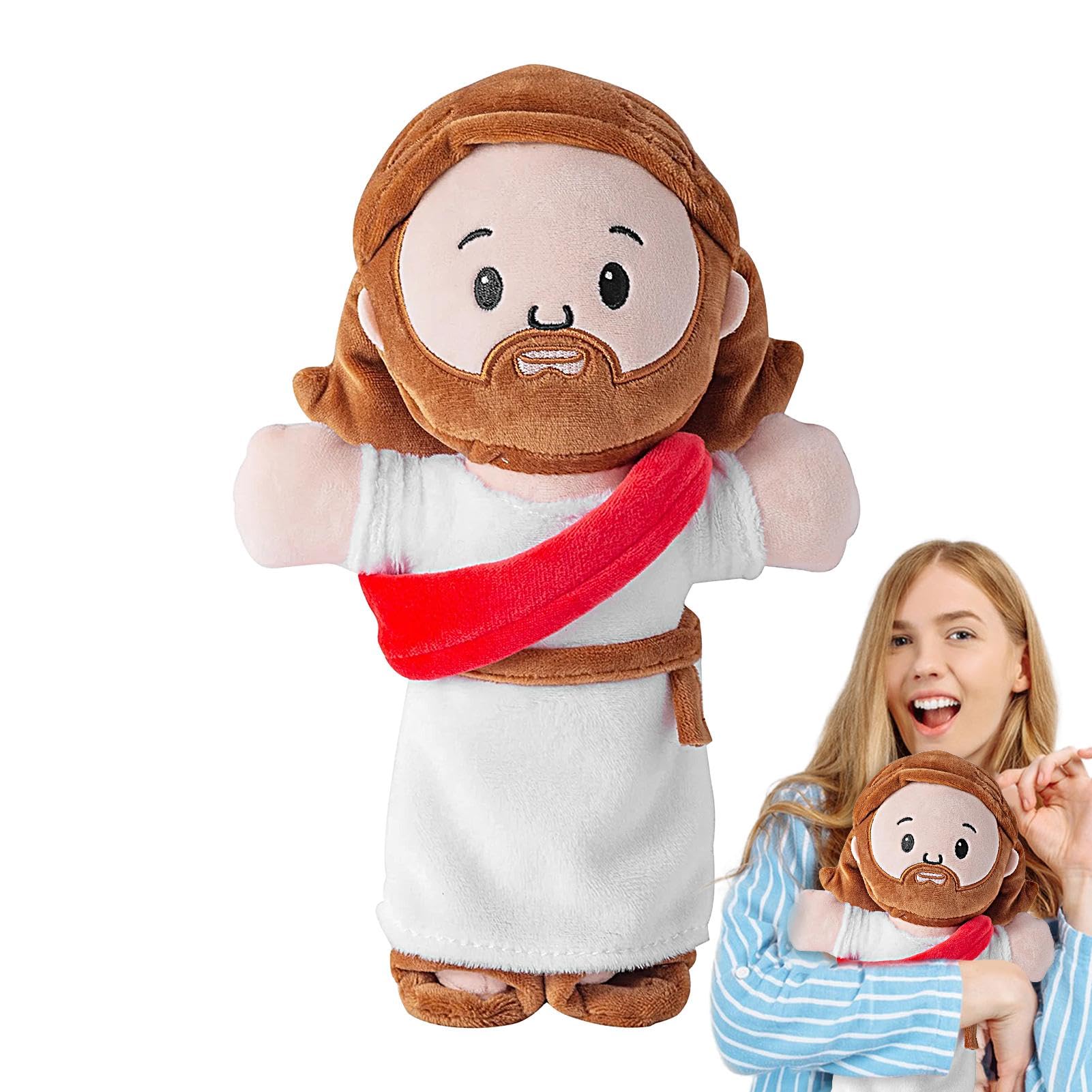 Weppduk Stoff-Jesus für Kinder, Stoff-Jesus-Spielzeug,Cartoon gefülltes Jesus-Wurfkissen-Spielzeug - Stofftier mit lebendigem Ausdruck für Schlafzimmer, Couch, Wohnzimmer, Spielzimmer und Kinderzimmer