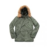 Alpha Industries Herren N3B Winterjacke Parkas, Grün (sage-Green 01), Large