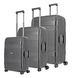 Travelite Korfu - 4-Rollen Trolley Set 3tlg. black