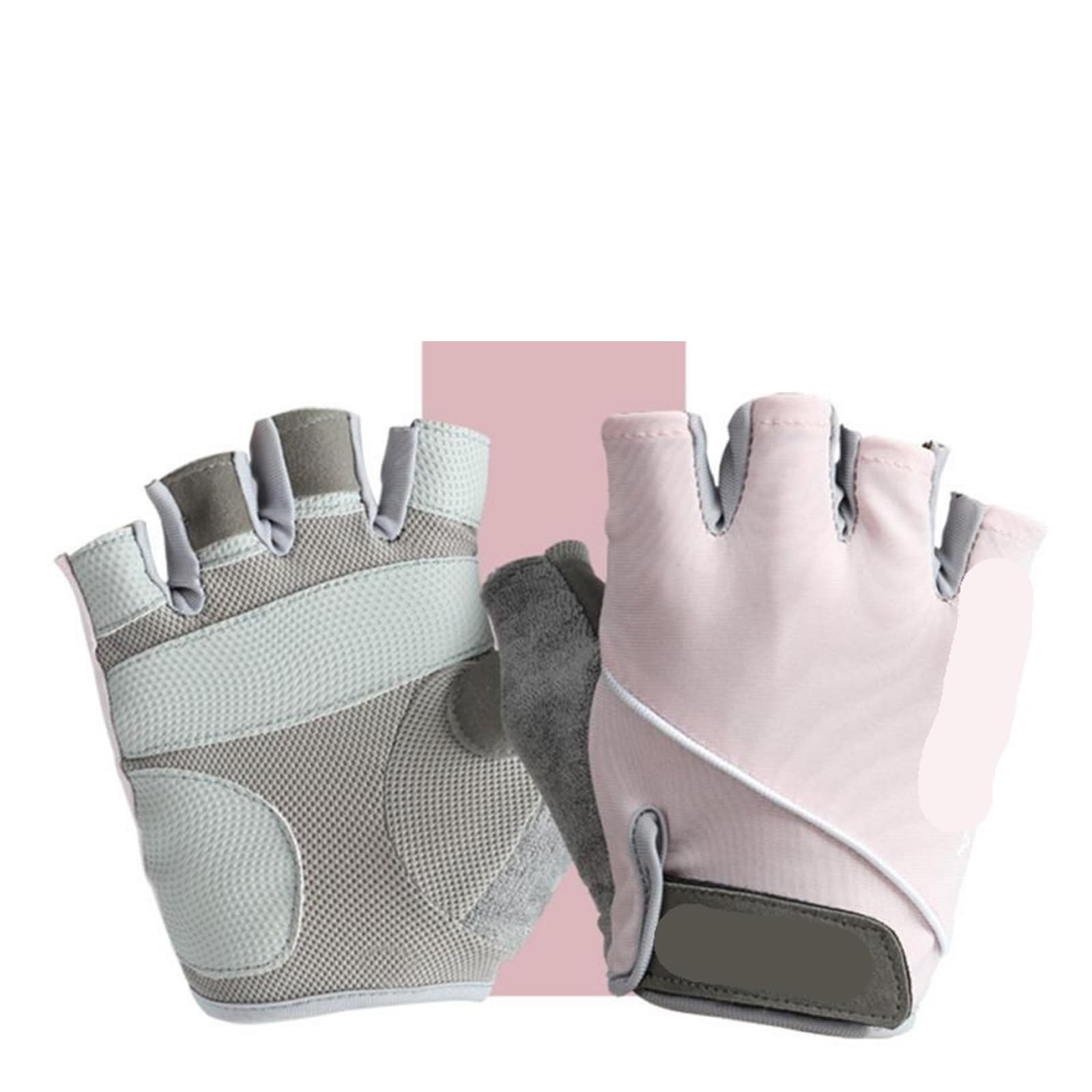 LYHYDMA Fitness-Handschuhe Fingerlose Handschuhe Herren und Damen Sonnenschutz Fahrrad Halbfingerhandschuhe rutschfeste Atmungsaktive Fitness Sporthandschuhe(Pink,S)