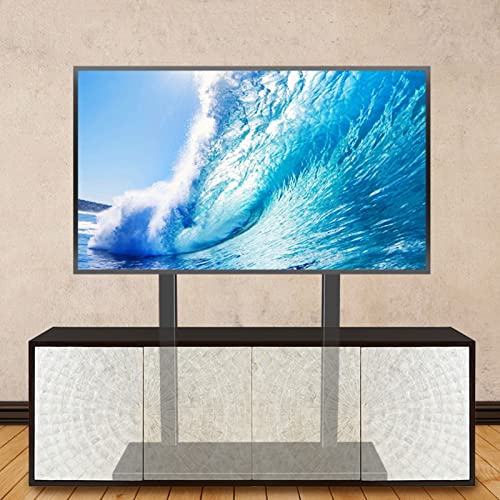 Universal TV Ständer Universal Boden TV Ständer mit Halterung, Höhenverstellbar und Platzsparend TV Ständer für 80-88 Zoll Fernseher, Kann hinter dem Schrank versteckt werden