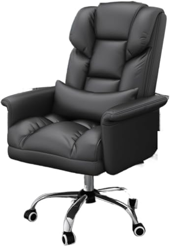 TBSZCM Chefstühle, Bürostühle, Computer-Rückenlehne, ergonomische Sofa-Bürostühle, bequemer Möbelstuhl (Farbe: Latex, Schwarz) interessant Run forward