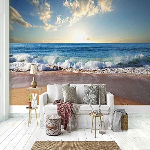 Blaue Meereskulisse 3D Tapeten Wanddekoration Fototapete Sofas Wohnzimmer Wandbild Schlafzimmer-430cm×300cm