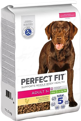 Perfect Fit Adult 1+ – Trockenfutter für erwachsene Hunde ab 1 Jahr – für mittelgroße Hunde >10 kg - Huhn – 11,5 kg