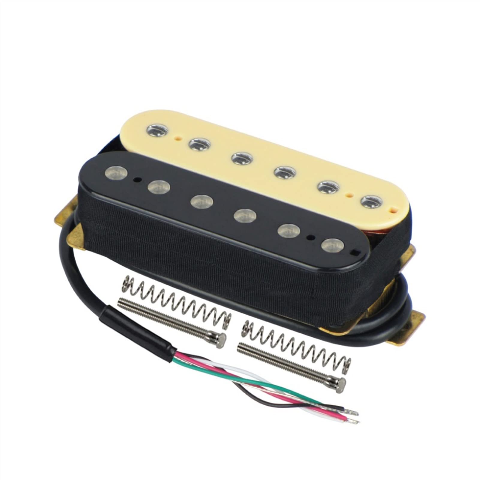 ZENGXUE Humbucker Pickup E-Gitarren-Bridge-Pickup-Keramik 4-Wire-Gitarren-Teile Zebra-Farbe Humbucker Tonabnehmer Set