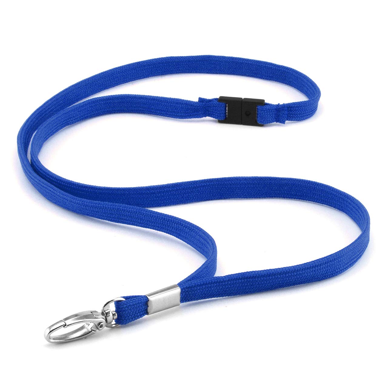 CKB Ltd 50x Premium Blue Blau Lanyard Band Halsband Neck Strap Swivel Metall-Klipp For ID Card Ausweiskartenhalter Holder 84cm