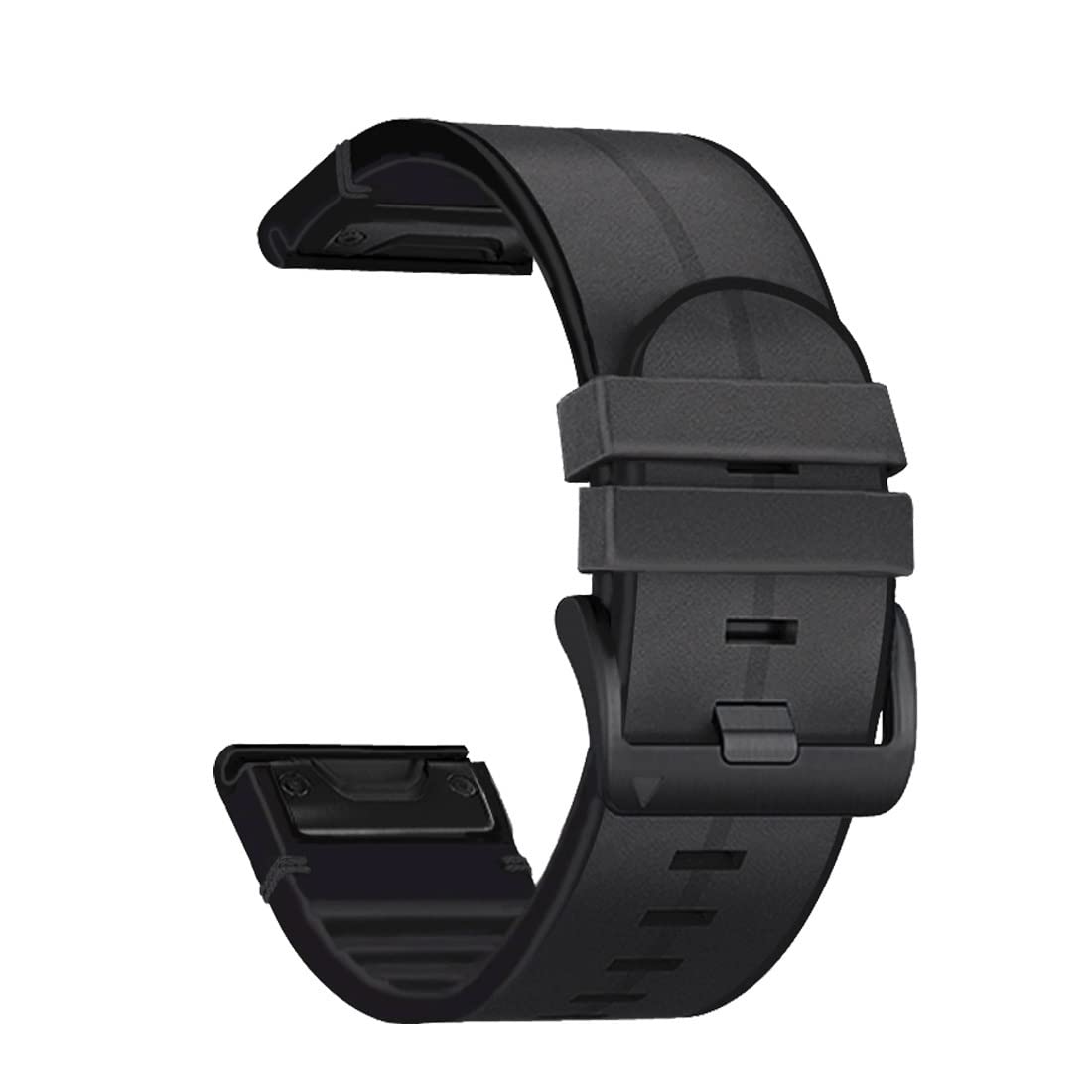 OPKDE Silikon-Lederarmband für Garmin Fenix 7 7X 5 5X Plus 6 6X Pro Smartwatch QuickFit Easyfit Armband 26 22 mm, QuickFit 26mm, Achat