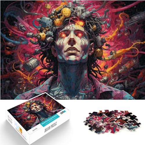 Puzzle „Die farbenfrohe Psychedelia des mechanischen Jungen“ 1000-teiliges Puzzle Holzpuzzle ganze Familie 1000 Teile (50 x 75 cm)