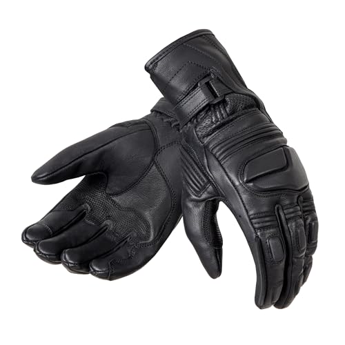 Ozone Touring II Leder Motorradhandschuhe für Männer Schaumstoffe weiche Finger und Knöchelschützer Touchscreen freundliche Pads Belüftung