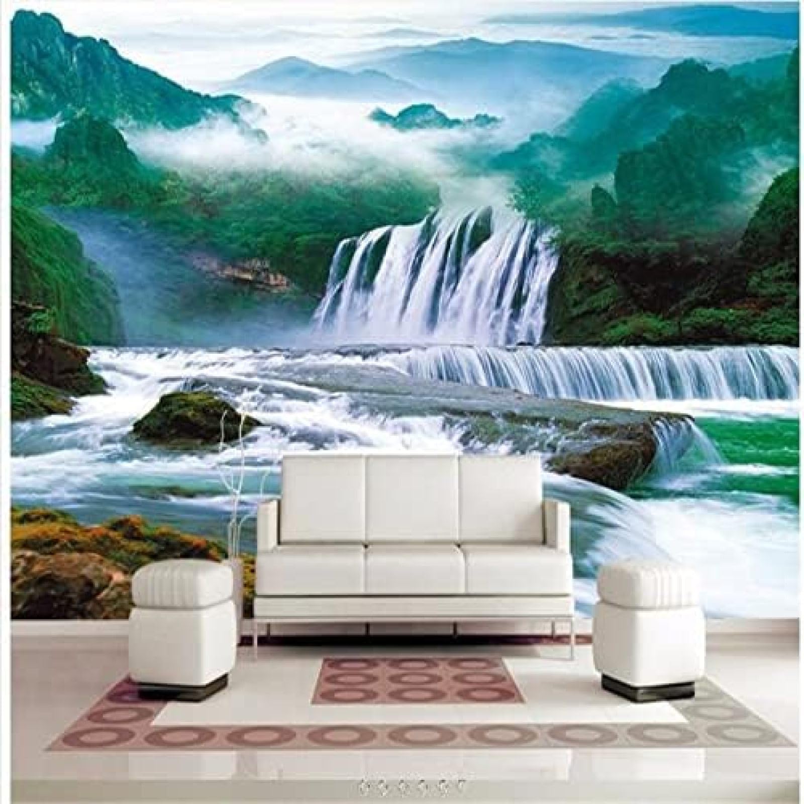 XLMING Huangguoshu Wasserfall Landschaftsmalerei 3D Tapete Wohnzimmer Sofa Schlafzimmer Esszimmer Home Dekoration Wand-350cm×256cm