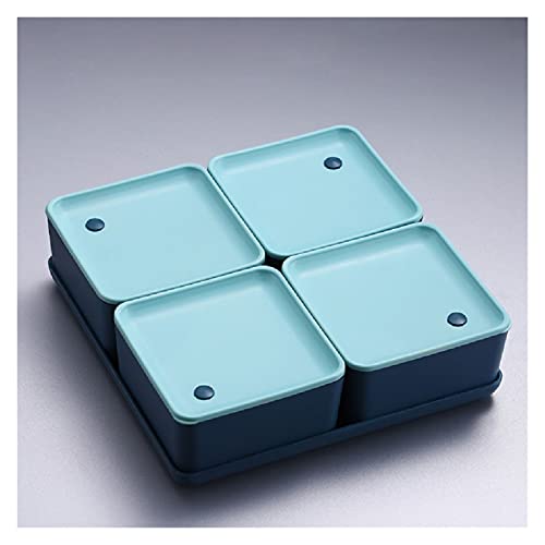 Schachtel der Gnade, Kerzenkiste verpackt, Box Grid Melone Samen Snack Obstteller Obstteller Candy Box Net Rot Haushalt Wohnzimmer Trockenobstteller Snack Lagerung/Gelb (Farbe: Blau) (Size : Blu)