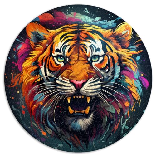 Spielzeug Puzzle riesiger Tiger für Erwachsene 1000 Teile Puzzle 26,5x26,5 Zoll Lernspielzeug Familienspiele Familienpuzzlespiel Geburtstagsgeschenke