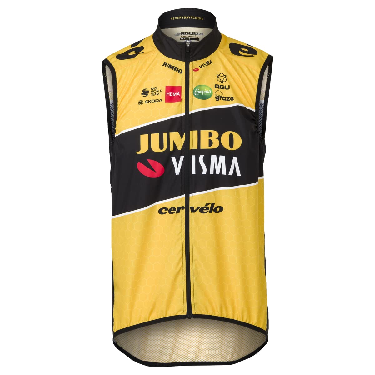 AGU Unisex-Adult Gilet Jumbo VISMA Antivento in Replica 2022, Giallo, S