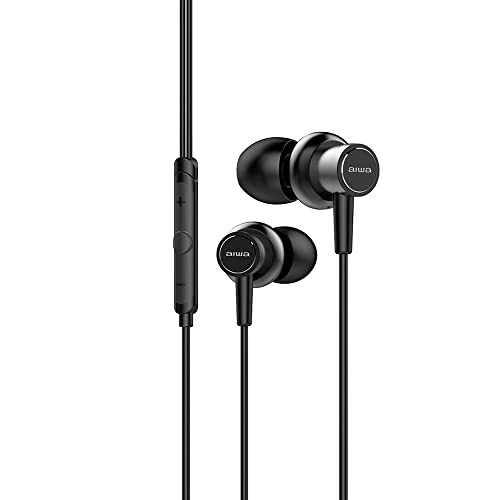 Aiwa Diamond ESTM-500BK In-Ear-Kopfhörer, Hi-Res Audio, inkl. Mikrofon.