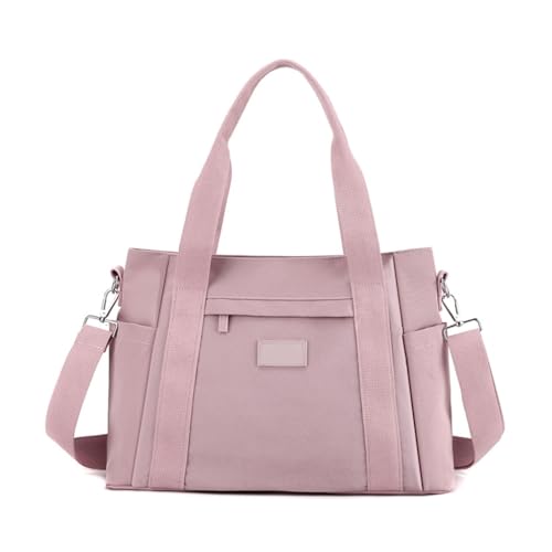 HIOPOIUYT Stilvolle große Nylon-Handtasche mit Reißverschluss, vielseitige Damen-Umhängetaschen für Reisen und Arbeit, Leichtes und elegantes Polyurethan