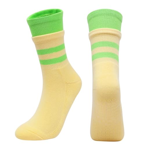 GETSTREE Yoga-Socken, Tanzstrümpfe, Sportsocken Damen Pilates Warme Sportsocken Yogasocken Damen Yogasocken(Yellow)