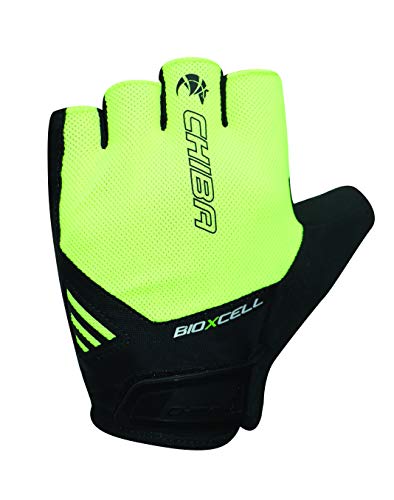 Chiba BioXCell Air Fahrrad Handschuhe kurz gelb/schwarz 2022: Größe: L (9)