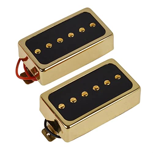 ZENGXUE E-Gitarre Pickups Humbucker Doppelspule Pickup Bridge Neck Set Gitarre-Teile Zubehör Gold Humbucker Tonabnehmer Set