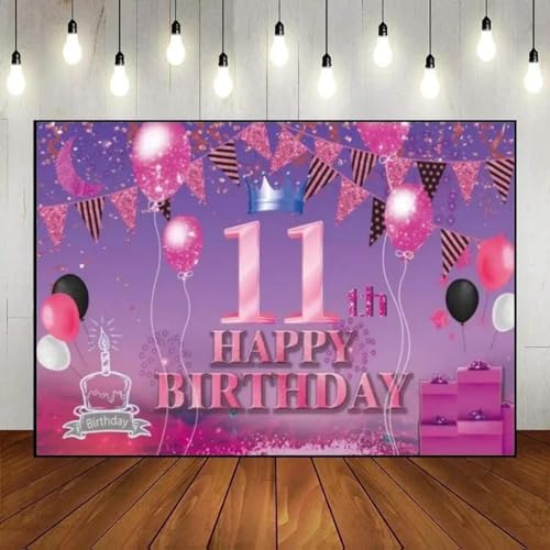 Alles Gute zum 11. Geburtstag Kuste Prinzessin Hintergrund Fotografie Spiel Spiel Dekoration Ballon Geschlecht Enthüllen Party Prinz Kulissen 350x230cm