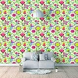 Cartoon Rote Blume Muster 3D Tapeten Wanddekoration Fototapete Sofas Wohnzimmer Wandbild Schlafzimmer-300cm×210cm