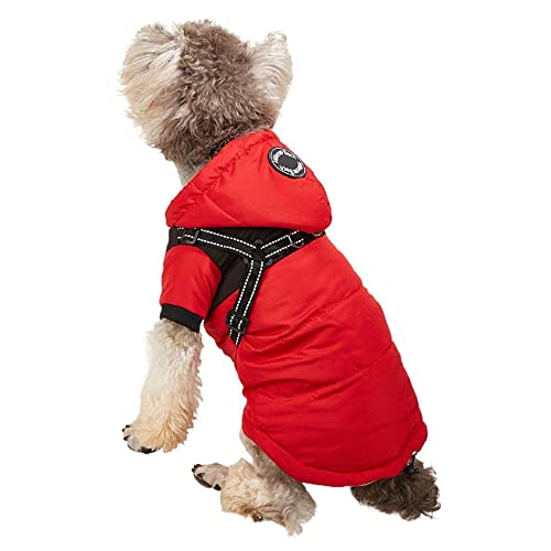 ZESLIV Hundewinterjacke Winddich Warme hinten für kaltes Schneewetter Outdoor Windproof Haustierweste wintermantel Daunenjacke