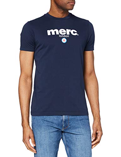 Merc of London Herren Brighton, T-Shirt, Blau (Navy), X-Large