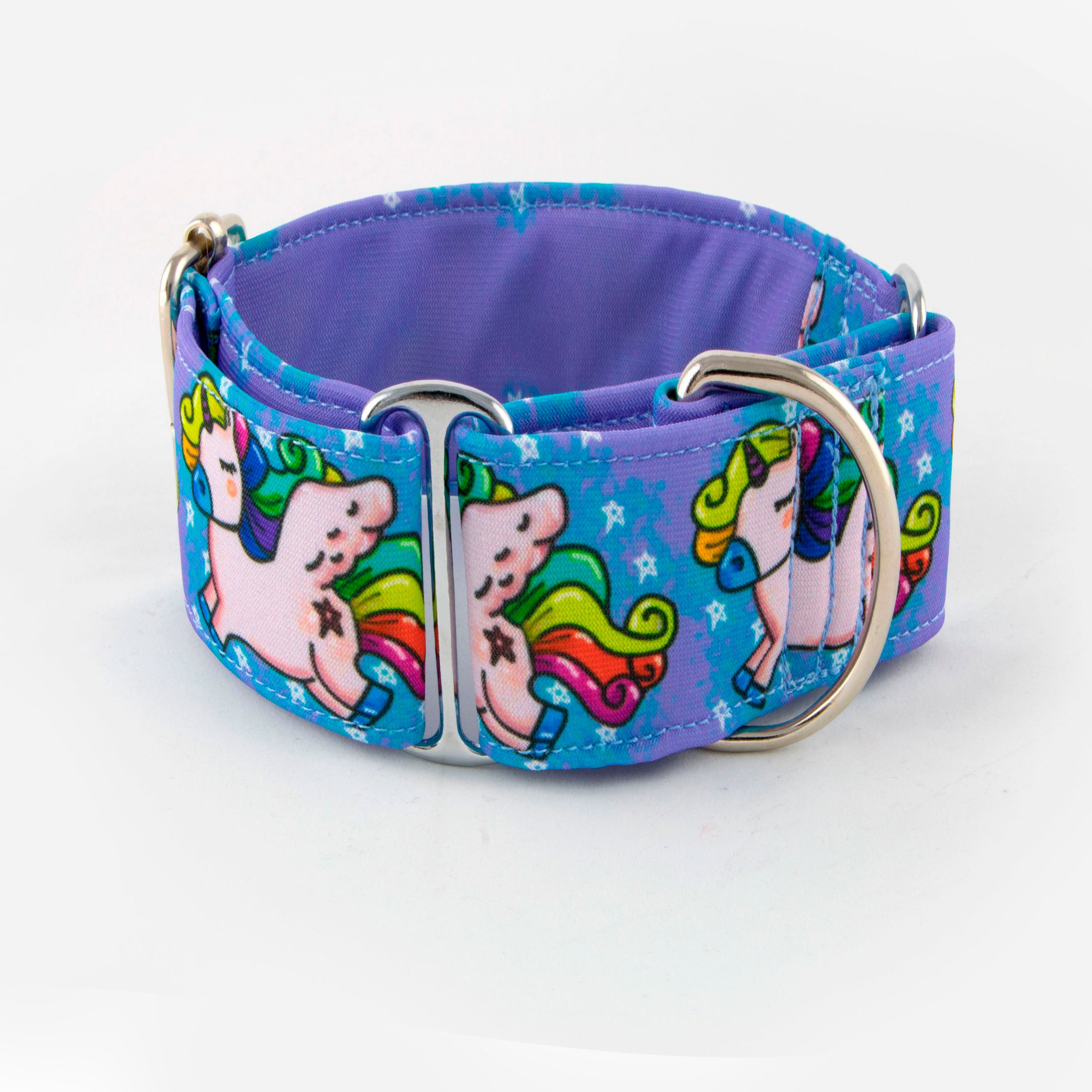 Galguita Amelie 0634438706007 Halsband für Hunde Unicorn Rainbow, M