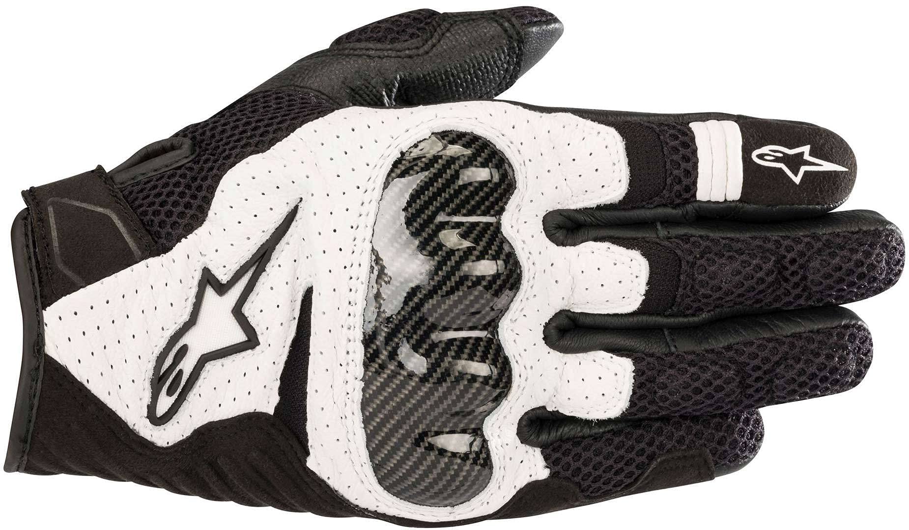 Alpinestars Motorradhandschuhe Smx-1 Air V2 Gloves Black White, Schwarz/Weiss, 3XL