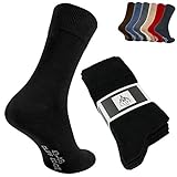 Cliff Edge 10 Paar hochwertige Premium Herren-Damen-Socken | atmungsaktive Socken aus gekämmter Baumwolle (43-46, Schwarz - 10 Paar)